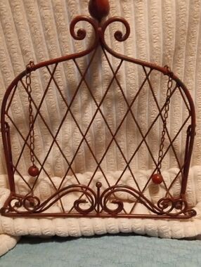 Unbranded Brown Metal Cookbook Stand - Decorative Kitchen Display